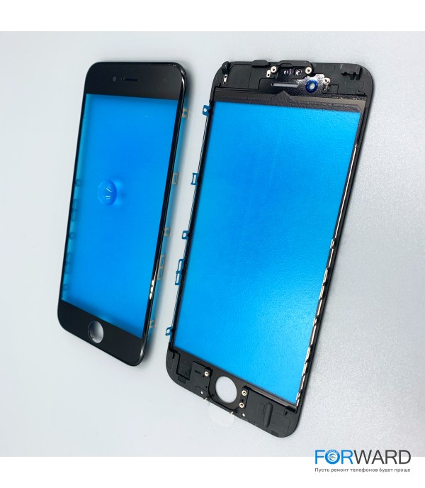 Стекло с рамкой для переклейки iPhone 6S  Black