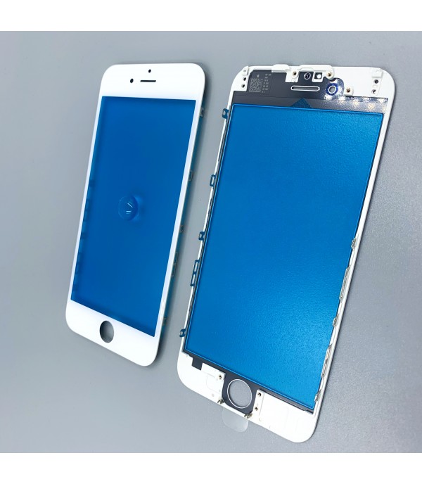 Стекло с рамкой для переклейки iPhone 6  White