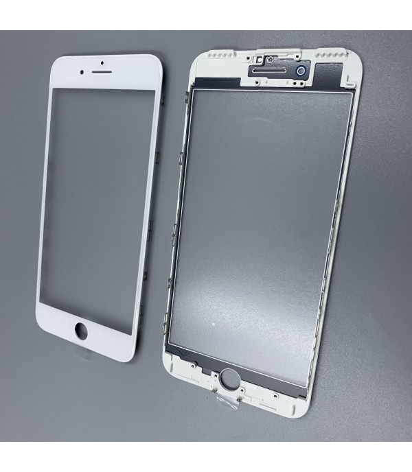 Стекло с рамкой для переклейки iPhone 7 Plus White